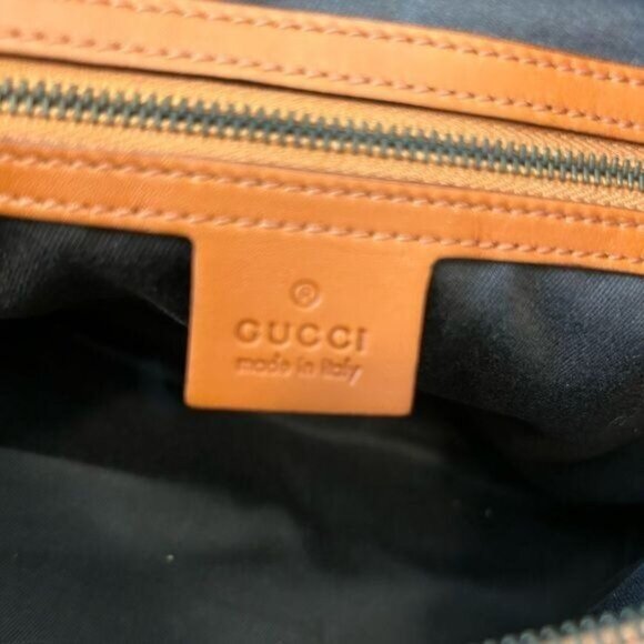 Vintage Gucci Boston monogram Orange Suede and Leather & canvas GG Rockstud bag - Picture 14 of 16
